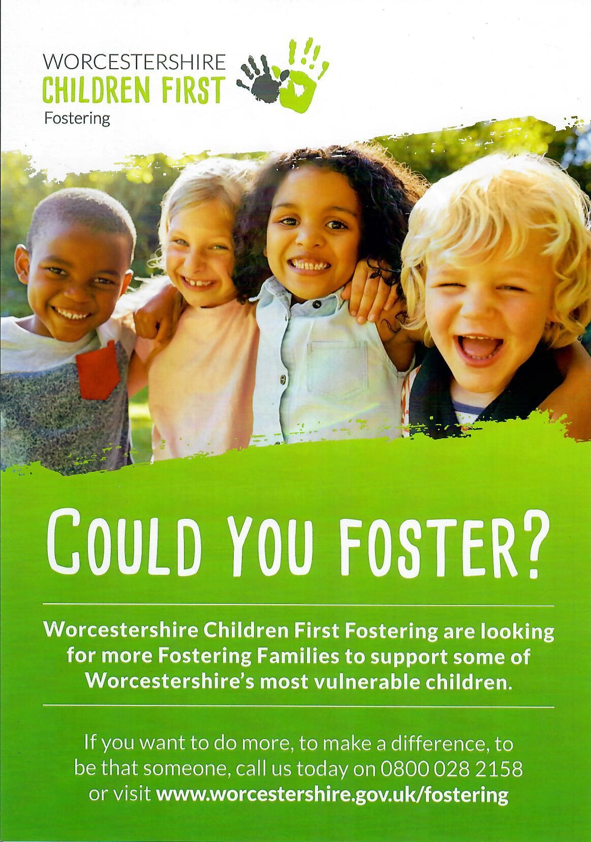Worcestershire Children First Could you Foster? Hill & Moor Parish
